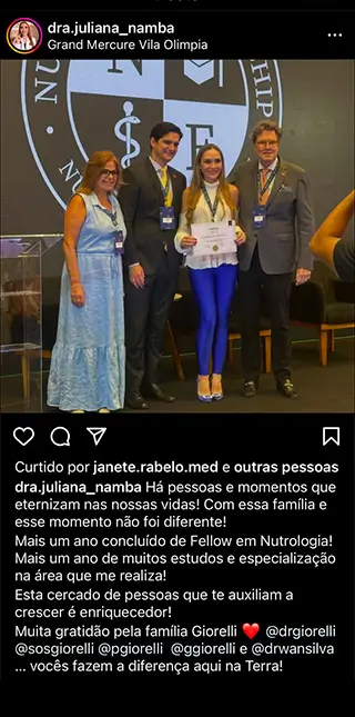Depoimento Juliana Namba Nutrology Fellowship